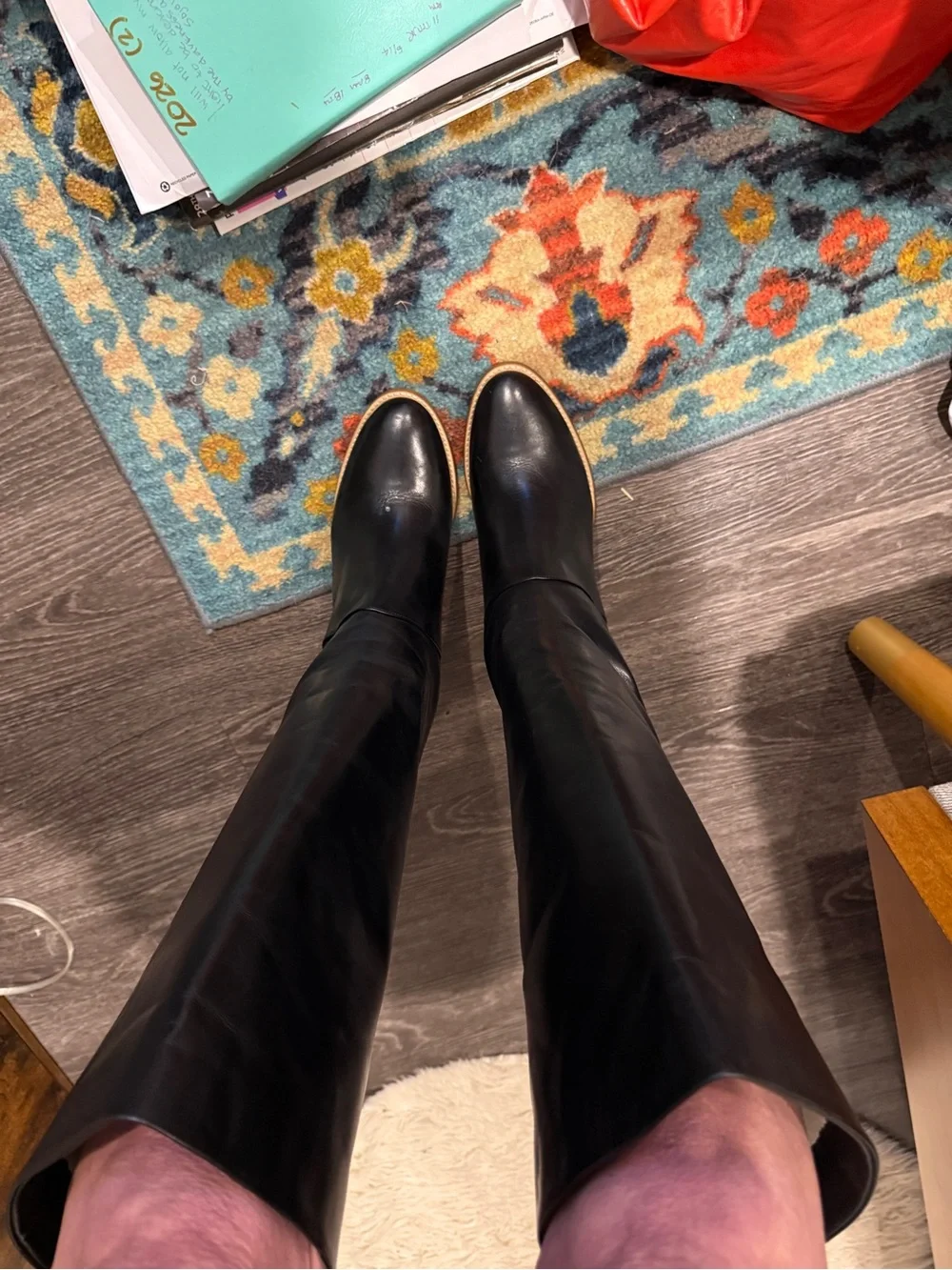 Banana Republic Black Over-the-Knee Leather Boots
